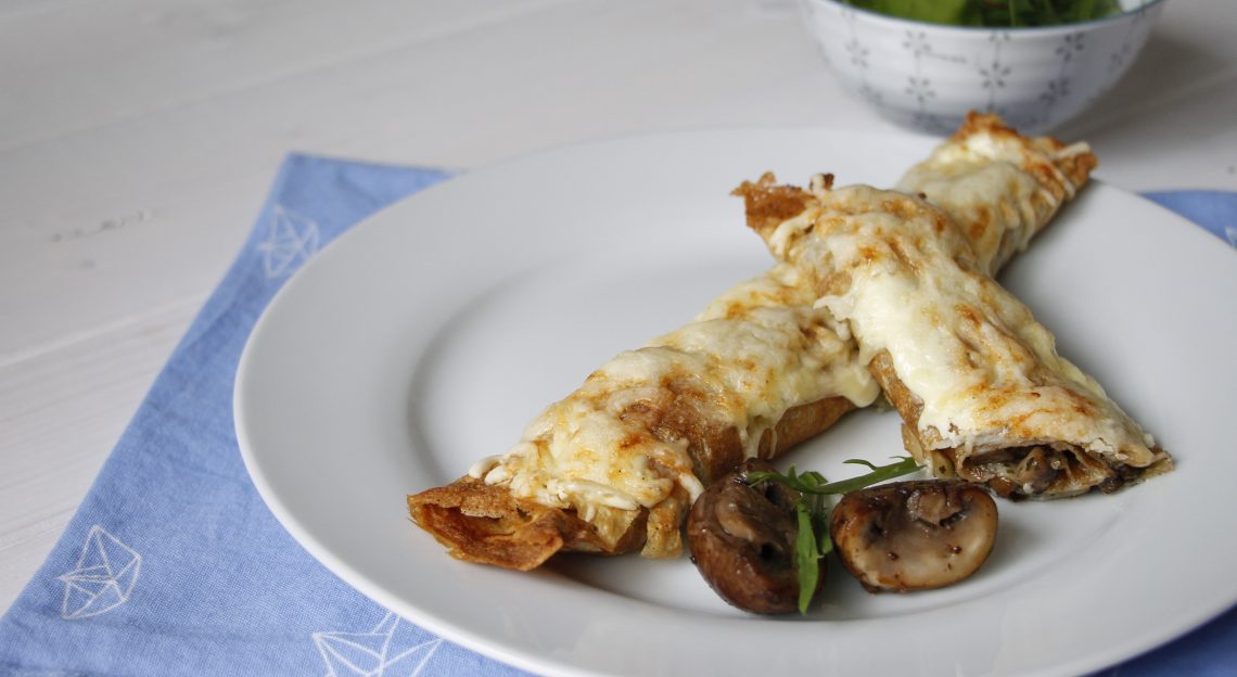 Rezeptidee: Überbackene Champignon-Crêpes - Lavendelblog