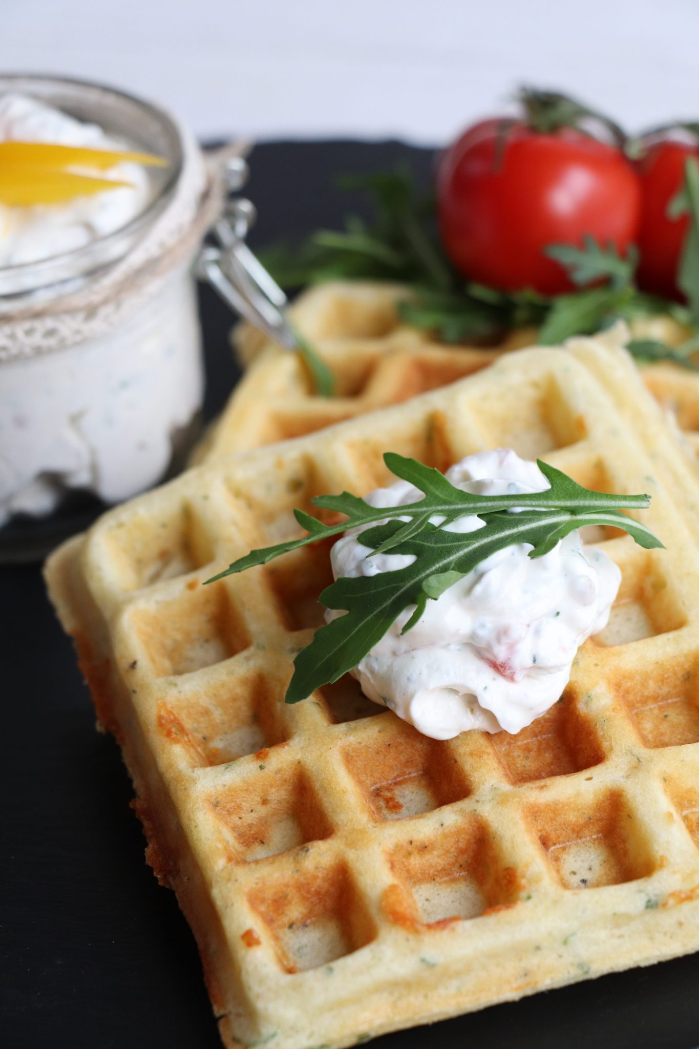 Rezept: Käsewaffeln mit Dip - Lavendelblog