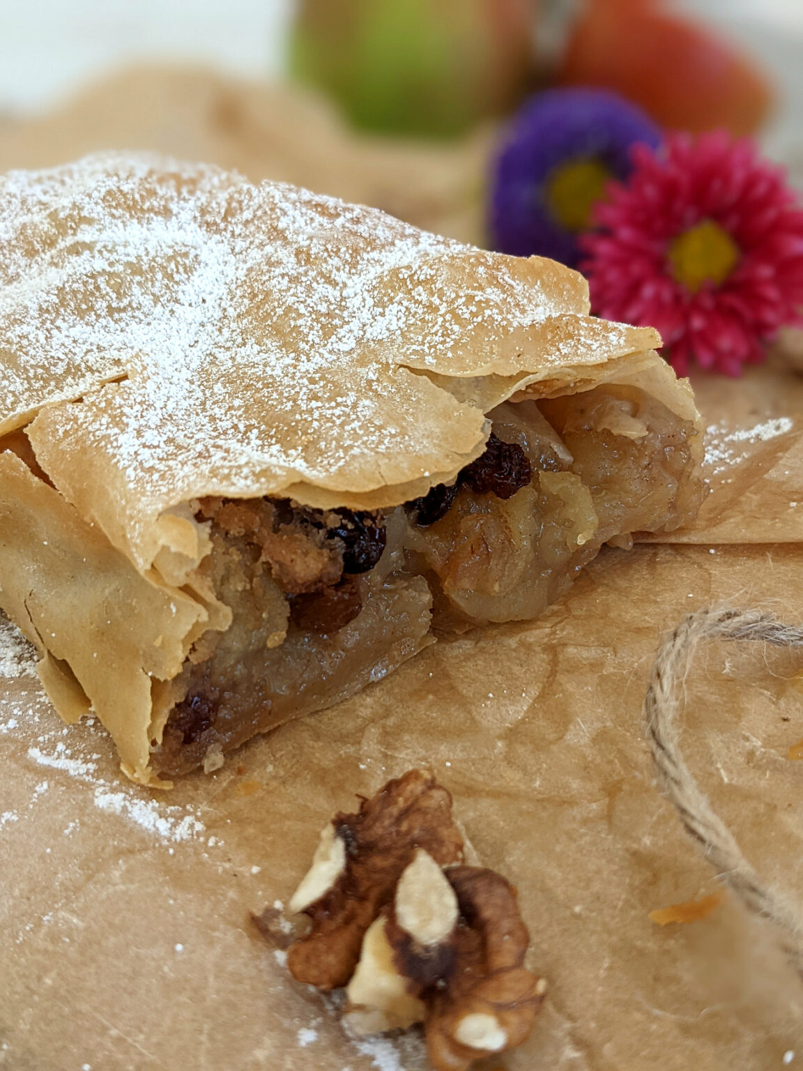 Rezept: Apfelstrudel mit karamellisierten Walnüssen - Lavendelblog