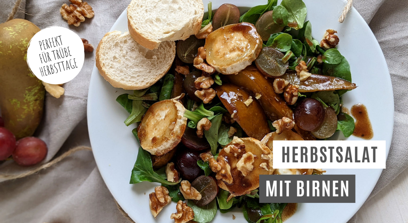 Rezept: Herbstsalat mit karamellisierten Birnen - Lavendelblog