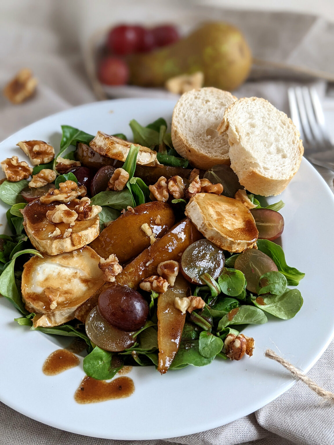 Rezept: Herbstsalat mit karamellisierten Birnen - Lavendelblog