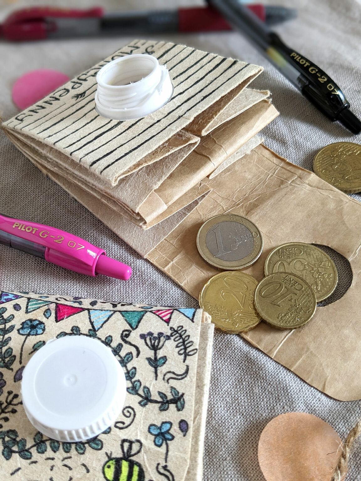 Upcycling-Idee: Tetrapack-Portemonnaie Basteln - Lavendelblog