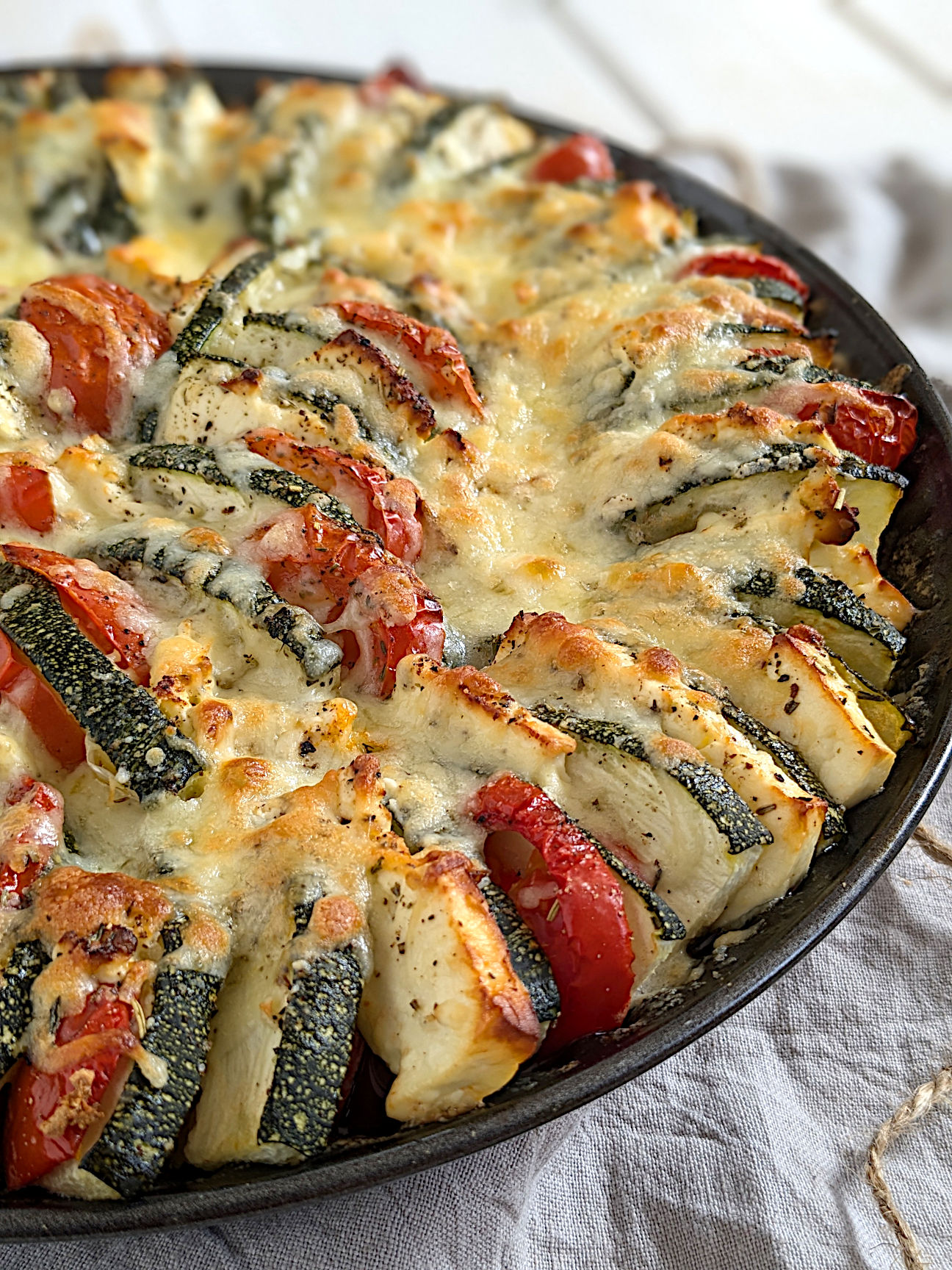 Zucchini Auflauf mit Feta