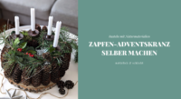 Zapfen-Adventskranz selber machen DIY